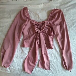 BCBGeneration Pink Top Silky Blouse